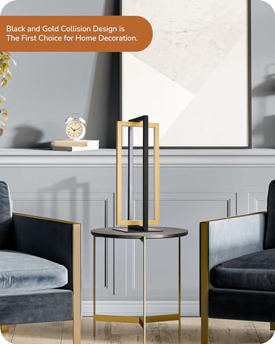 EDISHINE LED Table Lamp Set of 2 - Modern Dimmable Nightstand Lamps, Gold / 2