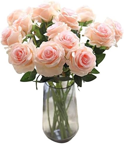 Real Touch Mini PU Tulips Bouquet - Premium Artificial Flowers for Wedding, Home & Event Decor (Set of 30, Cream White)