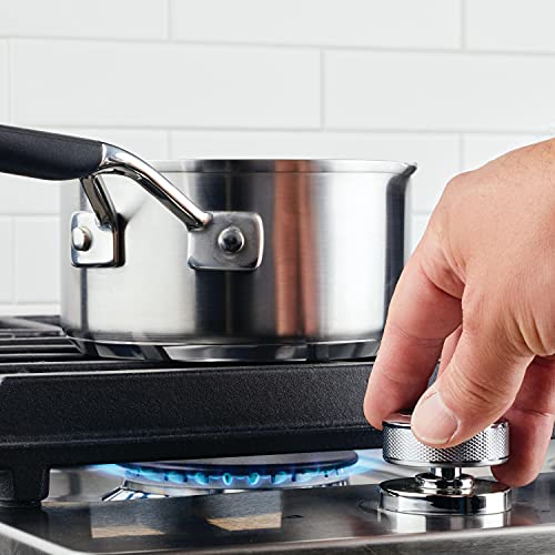 KitchenAid 71018 Stainless Steel Saucepan with Pour Spouts, 1 Quart - Brushed Stainless Steel
