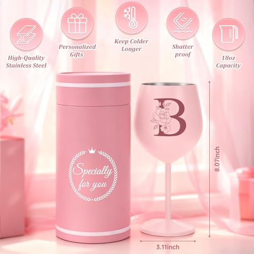 Lifecapido Personalized Gifts for Women, B Initial Gift Stainless
