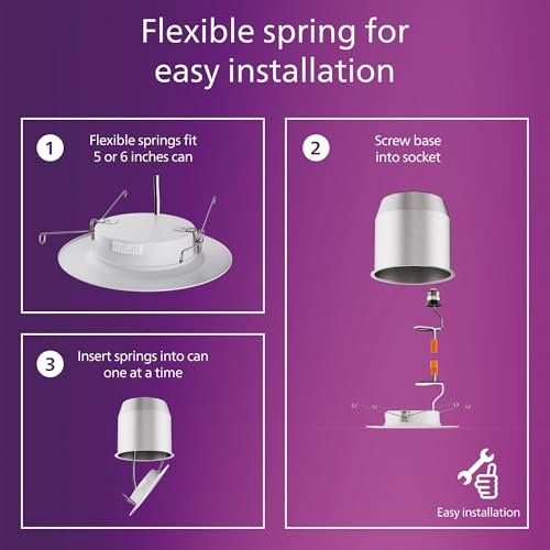 Philips LED Retrofit Downlight 5/6 Inch 12-Pack | Dimmable, Color Adjustable, EyeComfort
