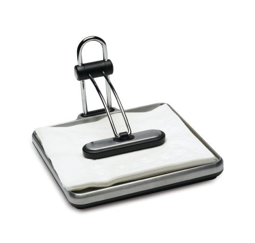 simplehuman Quick Grip Stainless Steel Napkin Holder - Pack of 1, Brushed Finish