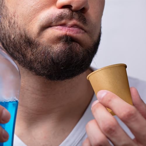 Clawsoff 1200 Pack 3oz Disposable Kraft Paper Cups - Eco-Friendly Bathroom & Party Drinkware Brown
