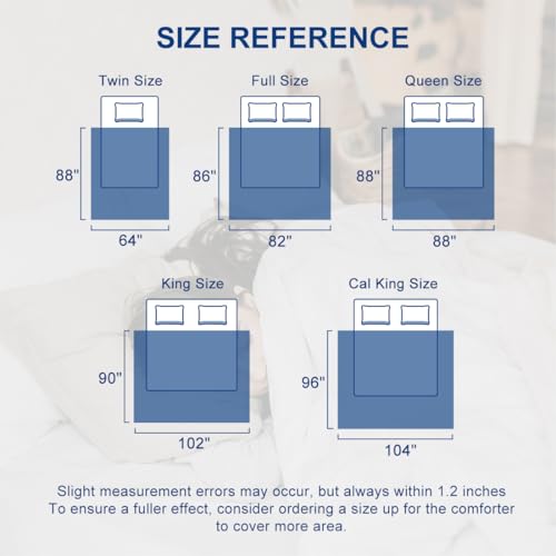 King Size Cooling Comforter - All Season White Lightweight Duvet Insert