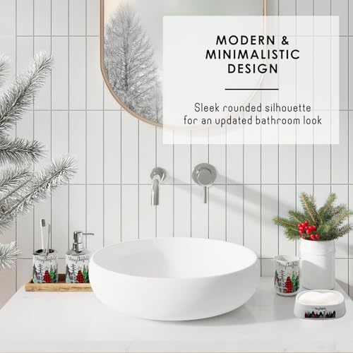 Clara Clark Bathroom Set - Christmas Shower Curtain Set, 19PC