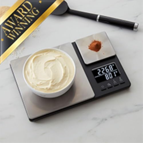 KitchenAid Dual Platform Digital Kitchen Food Scale 11lb & 16oz Capacity, Black