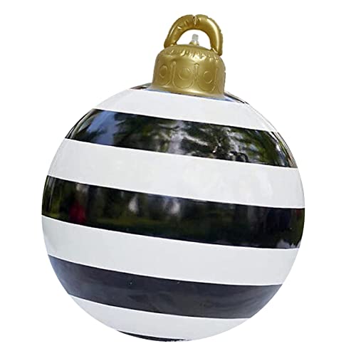YOMEESOUL 24 Inch Christmas Inflatable Ball Decorations - Giant Outdoor Holiday Ornament (Variation B)