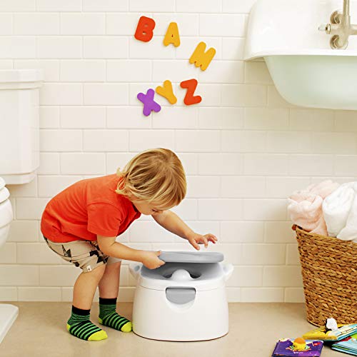 Munchkin Arm & Hammer 3-in-1 Potty Training Seat with Step Stool, Grey - Includes Potty & Trainer