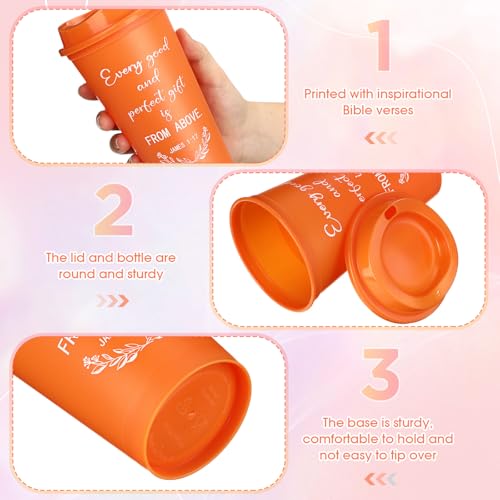 Skylety 40 Pack Christian Gift Cups with Lids, Multicolor 16 oz