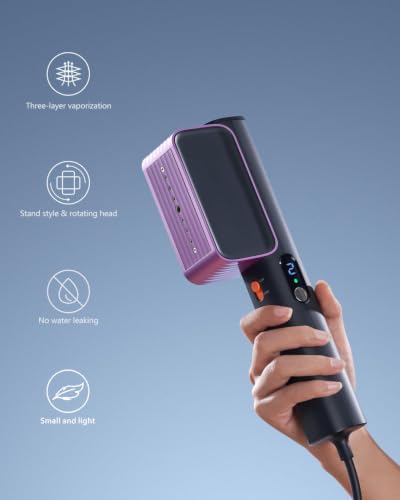 G7 Dual Voltage Travel Clothes Steamer - Pink, Compact & Lightweight