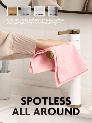 Fantasticlean Pink Microfiber Cleaning Cloth Rolls - 150 Sheets, Reusable & Durable