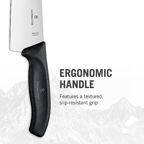 Victorinox Swiss Classic Chef's Knife Set - Ergonomic Kitchen Knives for Meat, Vegetables & Fruit, 3-Piece Black Handle Straight Edge