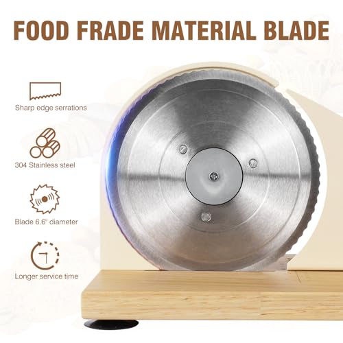 Vanerepok Manual Bread Slicer Adjustable Thickness for Homemade Sourdough - White, Large