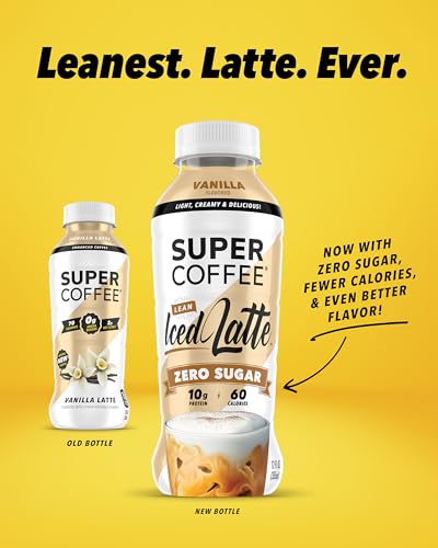 Vanilla Latte Ready-to-Drink Protein Coffee Bottles - 12 Fl Oz, Pack of 12