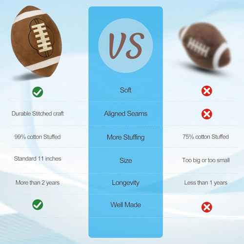 Football Plush Pillow Boy: Soft Stuffed Throw Toys Gift Sports room decor 8-12 year old