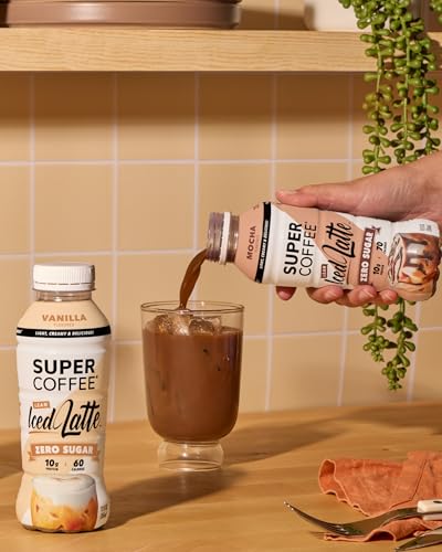 Vanilla Latte Ready-to-Drink Protein Coffee Bottles - 12 Fl Oz, Pack of 12