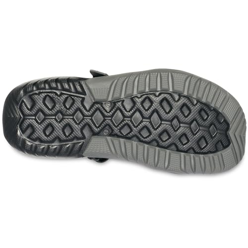 Crocs Men's Swiftwater Mesh Deck Sandals - Black, Size 13, Water-Friendly, Supportive Footwear
