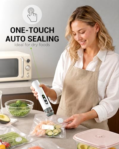 Cordless Food Vacuum Sealer Machine with 30 Reusable Bags - Electric Pump + Variations