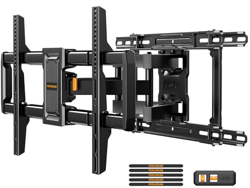 Full Motion TV Wall Mount for 42-97 Inch TVs Up to 132 lbs with 24" Wood Stud Compatibility - Perlegear