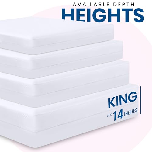 Utopia Bedding King Size Waterproof Zipper Mattress Protector 14" Deep Pocket
