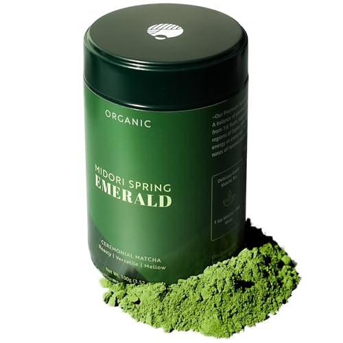 Organic Matcha Powder - Ceremonial Grade 100g Tin - USDA Organic, Vegan, Kosher