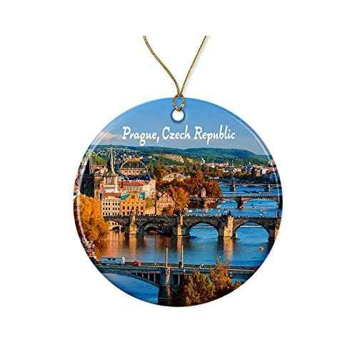HTDesigns Prague Ornament - Czech Republic - Travel Ornament - Wall Ornament - Christmas Ornament - Travel Gift