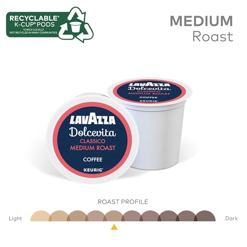 Lavazza Dolcevita Classico Coffee Pods - Medium Roast, 22 Count Pack of 4