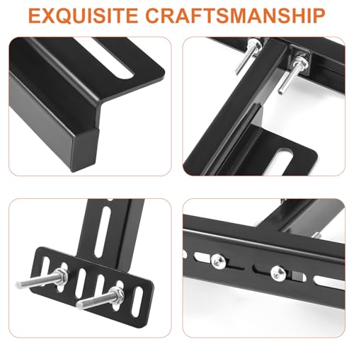 Adjustable Metal Bed Frame Headboard Bracket Kit - Heavy Duty Steel
