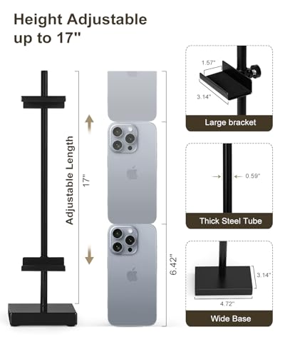 Victawks Black Adjustable Tabletop Easel Stand for Frames 17" - Pack of 1