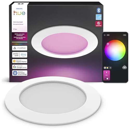 Philips Hue Slim Downlight Chromasync 1-Pack Recessed LED Ceiling Light - White