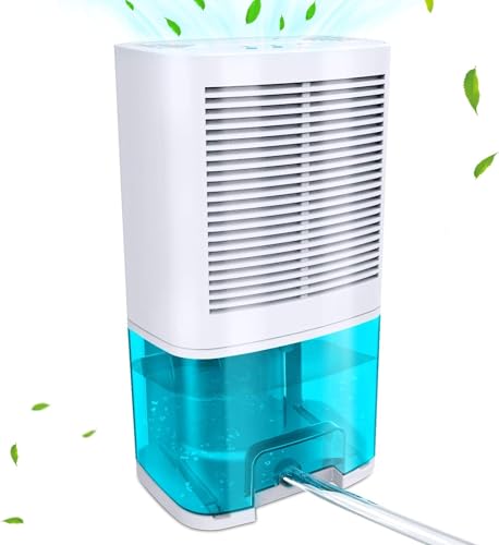 Dehumidifier 68oz(2000ml) Small with Drain Hose for Up to 650 sq.ft