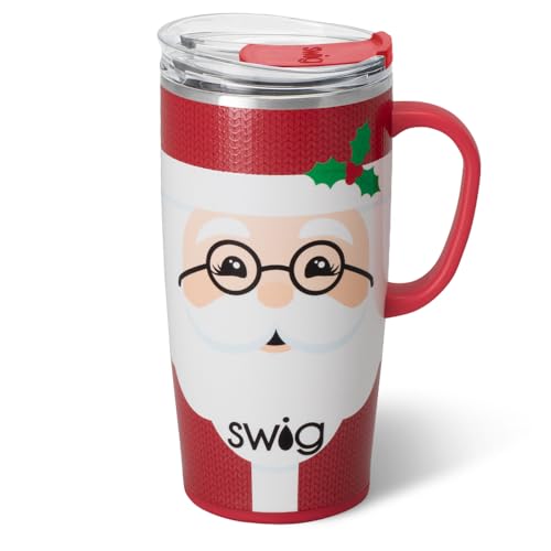 Swig Life Mr Claus 22oz Insulated Travel Mug with Handle & Lid