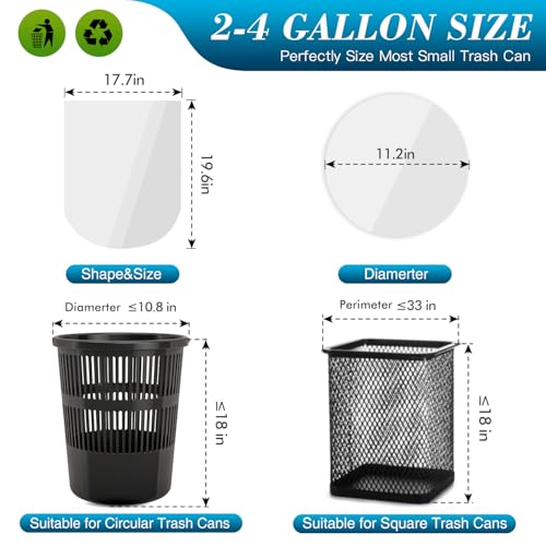 Small Trash Bags 2-4 Gallon Bulk Pack - 1000 Count for Household and Office Use