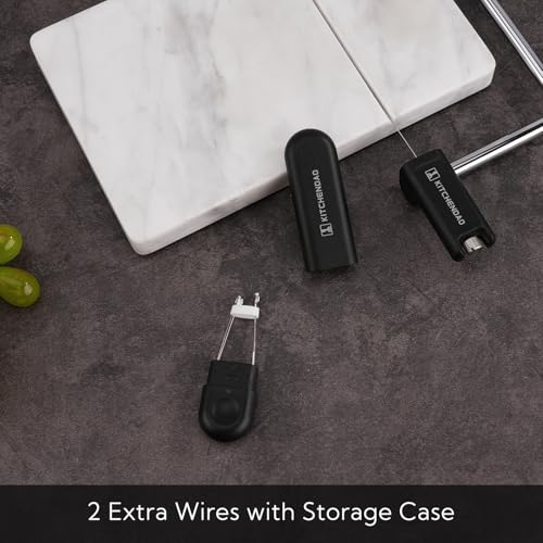Natural Marble Cheese Slicer with Replaceable Strong Wires & Storage Case