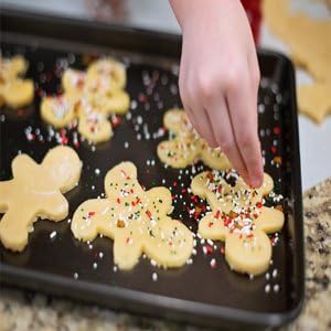 SS&CC Nonstick Baking Sheets Set of 2 - 9.5 Inch x 7.1 Inch Cookie Trays for Toaster Ovens | Perfect for Small Households