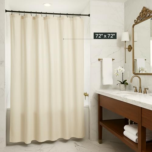 Preston Lane Stonebrigdge Linen Cotton Shower Curtain, 72x72 in,