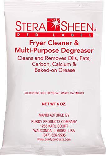 Stera Sheen Fryer Cleaner Red Label Pack of 24 x 6 oz. Easy Use Food Grade Powder