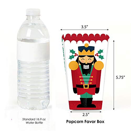 Christmas Nutcracker Popcorn Boxes – 12 Pack Holiday Favor Boxes