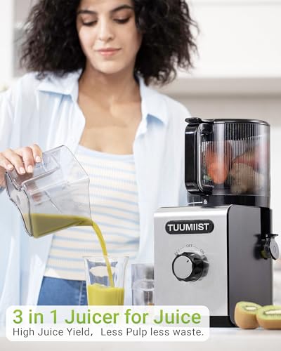 TUUMIIST 3-in-1 Juicer Machine Jet Black - Makes Juice, Sorbet & Nut Milk