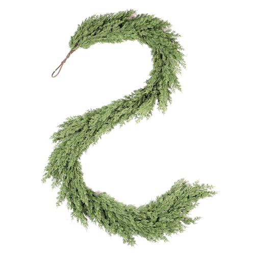 WBHome Real Touch Pine Garland 6 FT - 160 Tips, emerald green, indoor/outdoor