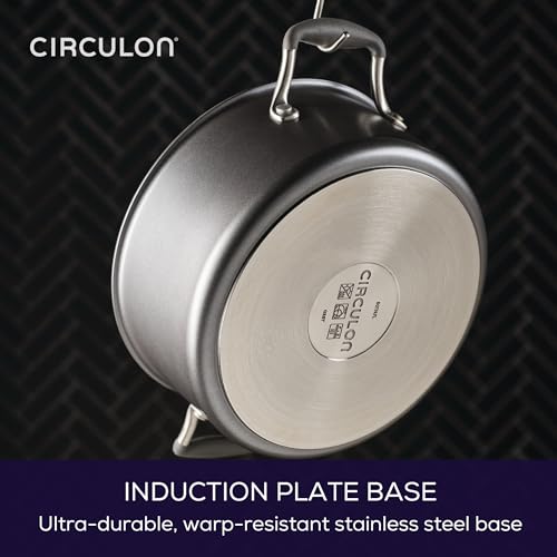 Circulon 5-Quart Nonstick Dutch Oven with Lid - Induction Safe, Dishwasher Safe, Graphite