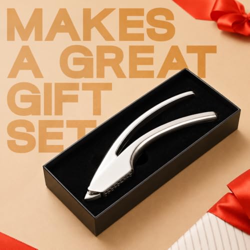 Gourmet Easy Garlic Press - Fine Mince, No Peeling Required, Lifetime Replacement