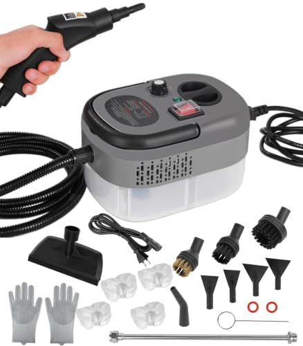 2500W Handheld Steam Cleaner for Home & Car Cleaning - Grey