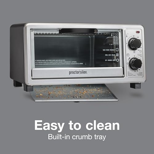 Proctor Silex 4-Slice Countertop Toaster Oven with Broiler & Bake Function