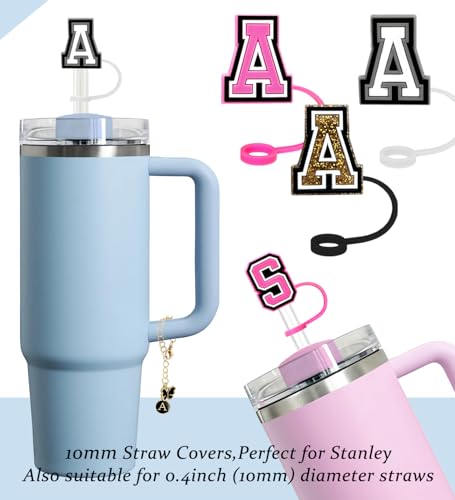 (3+3) Nuozme Butterfly Letter Straw Covers for Stanley Tumbler - C/Butterfly Variation, 3PCS