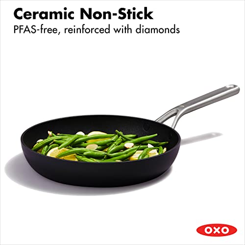 10-Inch Ceramic Non-Stick Frying Pan Skillet - Hard-Anodized, Induction Suitable, Diamond Reinforced Coating, Oven & Dishwasher Safe - Variation of THIS listing