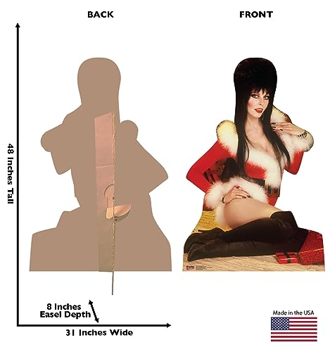 Cardboard People Elvira Christmas Sitting Cardboard Cutout - 48 Inch Holiday Decor