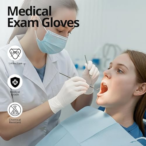 SwiftGrip Small Nitrile Exam Gloves Case of 1000, Powder-Free, Latex-Free, Food Safe