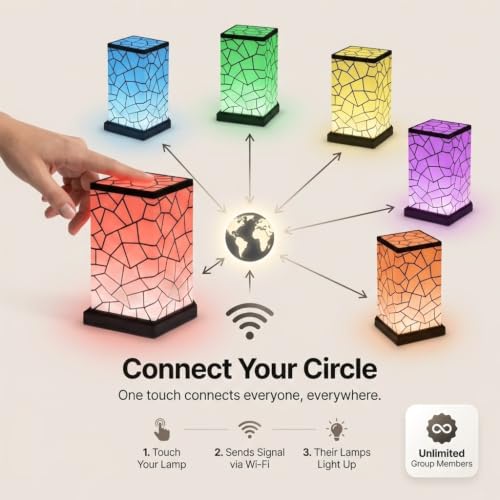 Friendship Lamp® by Filimin Single - Wi-Fi Touch LED Light for Long-Distance Connection