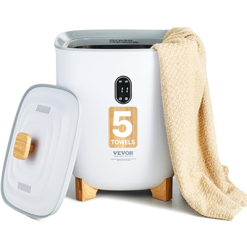 25L Towel Warmer Bucket with LED Display & Auto Shut Off - White, Spa-Style